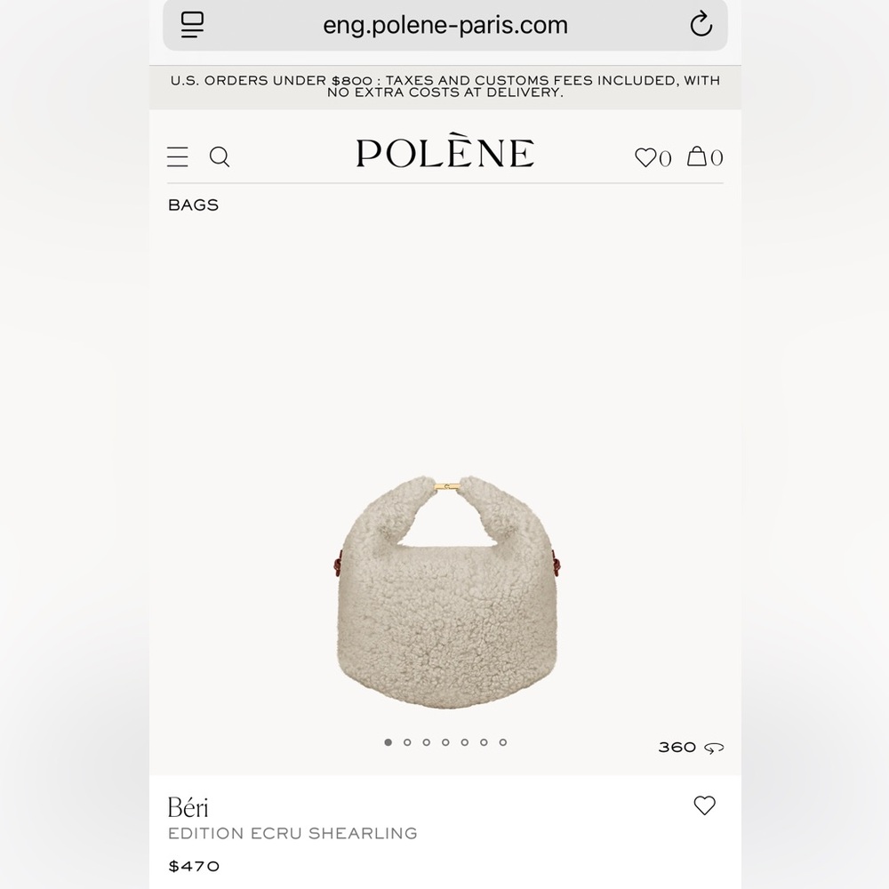 Polene Beri Ecru Shearling